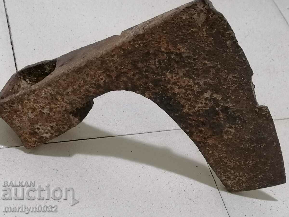 An old ax shaft tool wrought iron - 5