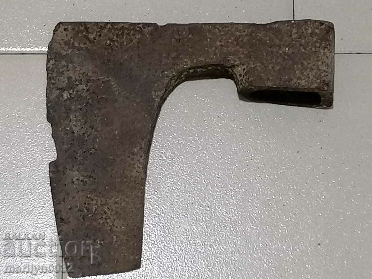 An old ax shaft tool wrought iron - 6