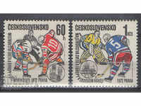 1972. Czechoslovakia. World and European peninsula, ice hockey