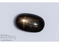 Black Star Sapphire 1.37ct 6-ray star oval cabochon