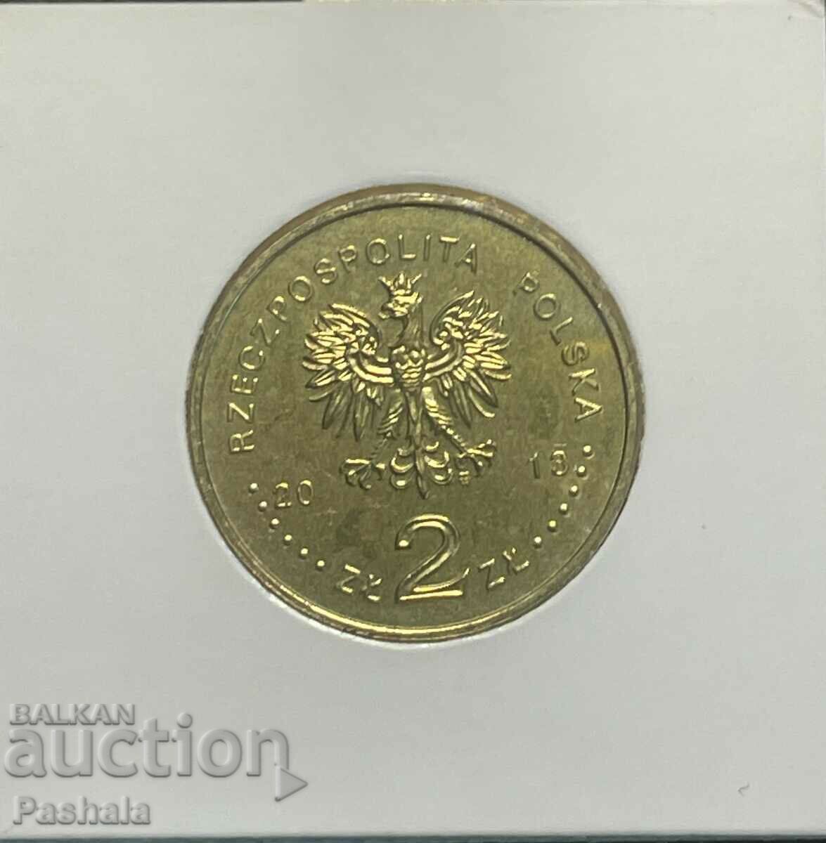Poland 2 zlotys 2013 with price 4.00 BGN | € 2.05