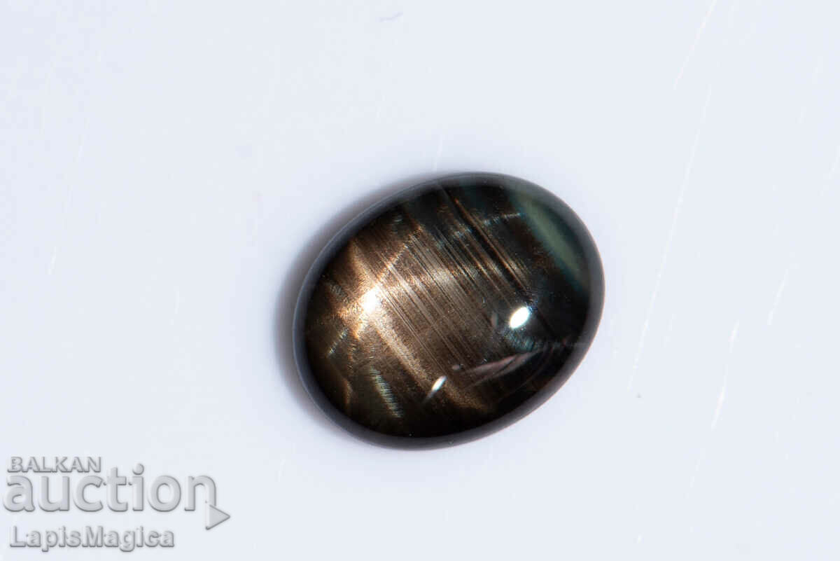 Black Star Sapphire 2.20ct Rare 12 Ray Star Oval