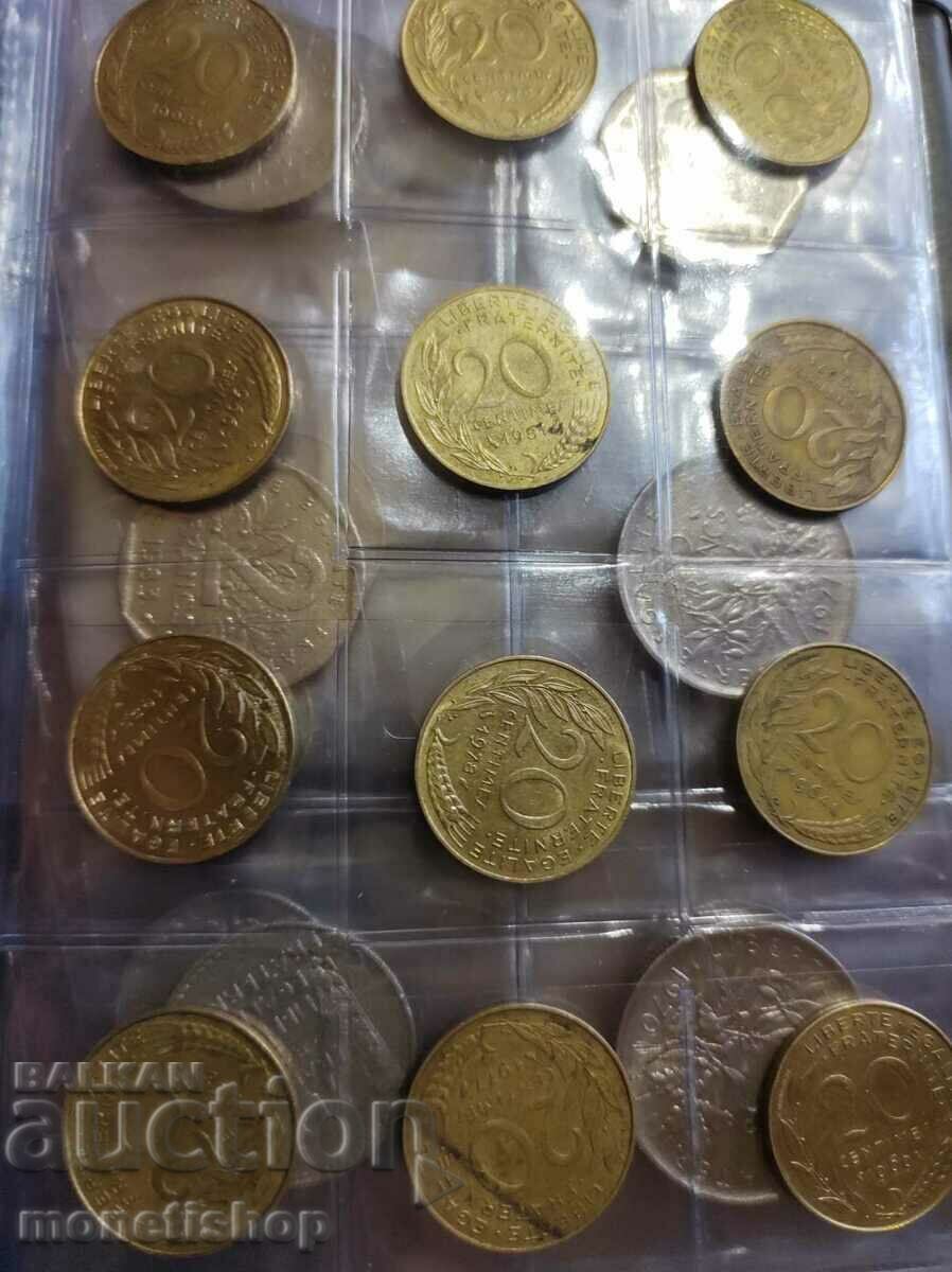 Collection of 91 pcs. various French coins - 5 Collection of 91 pcs. various French coins - 5