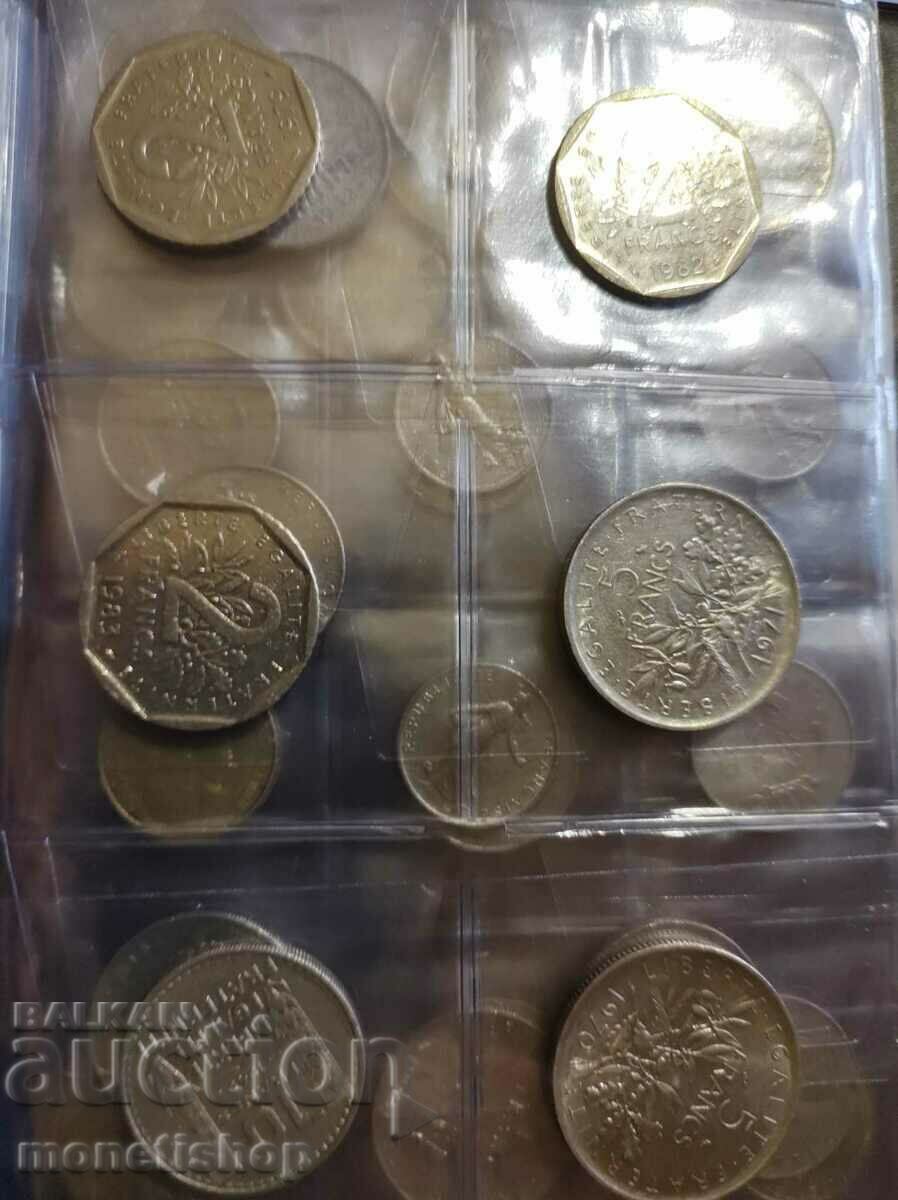 Collection of 91 pcs. various French coins - 6 Collection of 91 pcs. various French coins - 6