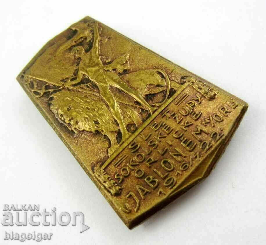 Delivery of Falcon Games-Youth Games-Old Badge-1916-Czech Republic Delivery of Falcon Games-Youth Games-Old Badge-1916-Czech Republic