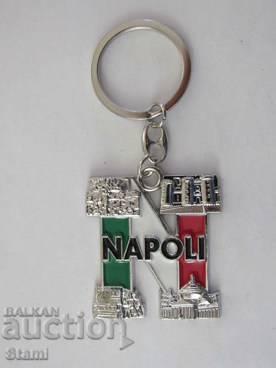 Metal key ring from Naples, Italy