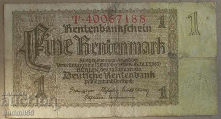 Германия 1 марка 1937г.