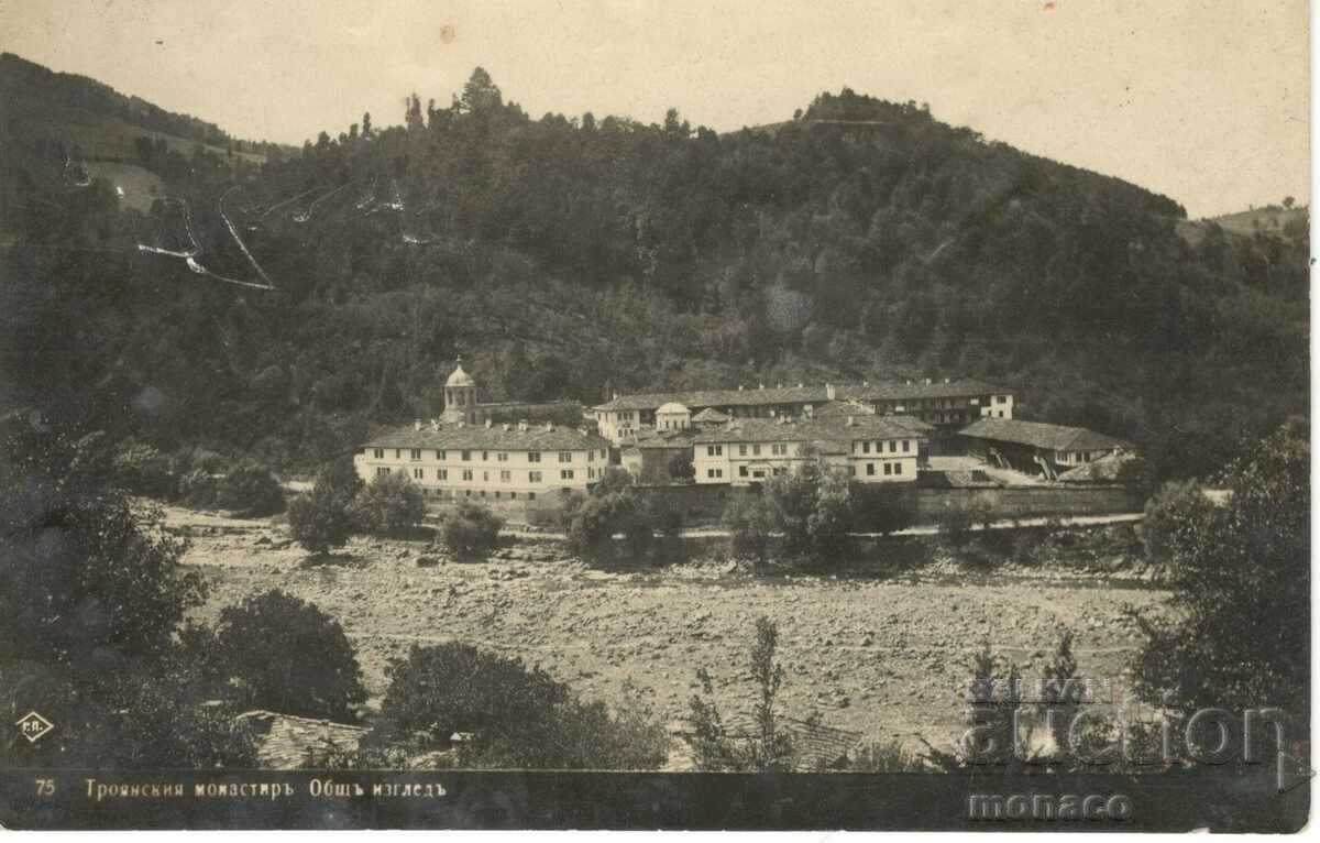 Old card - Troyan Monastery, General view