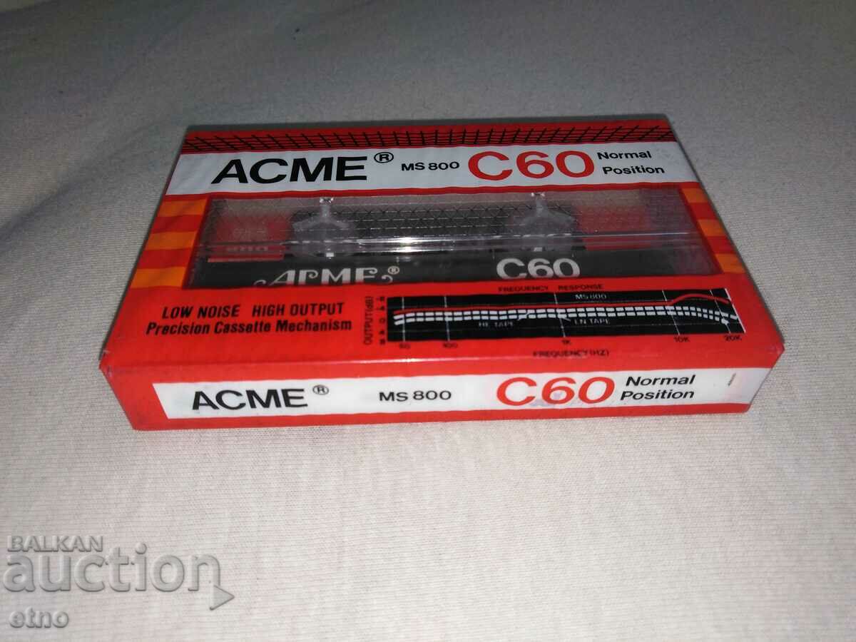 JAPANESE NEW AUDIO CASSETTE - ACME C60, cassette, cassette player with price 25.00 BGN | € 12.78