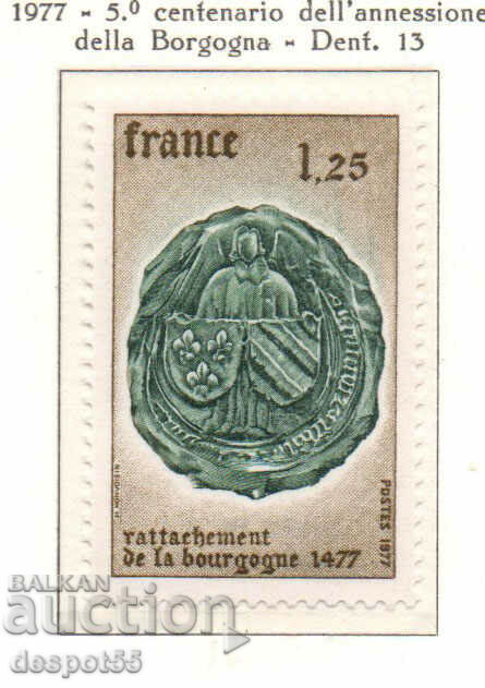 1977 Γαλλία. 500 χρόνια από την ένωση της Βουργουνδίας με τη Γαλλία