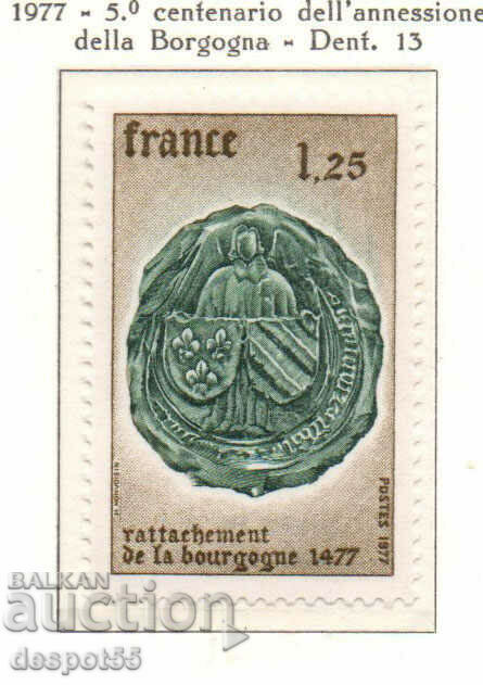 1977 France. 500th anniversary of the union of Burgundy with France