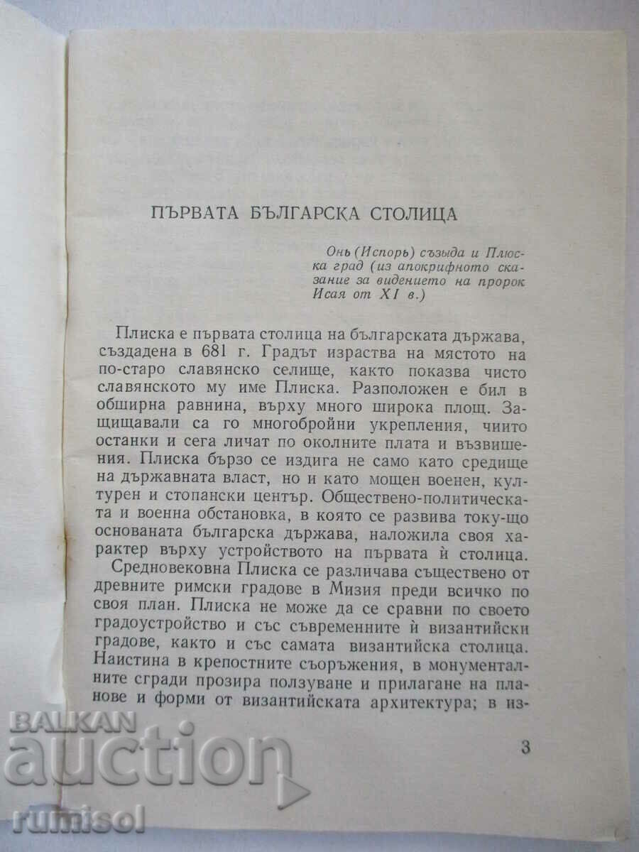 Licitație Pliska - Vera Antonova, Ghid arheolog. obiecte, muzeu