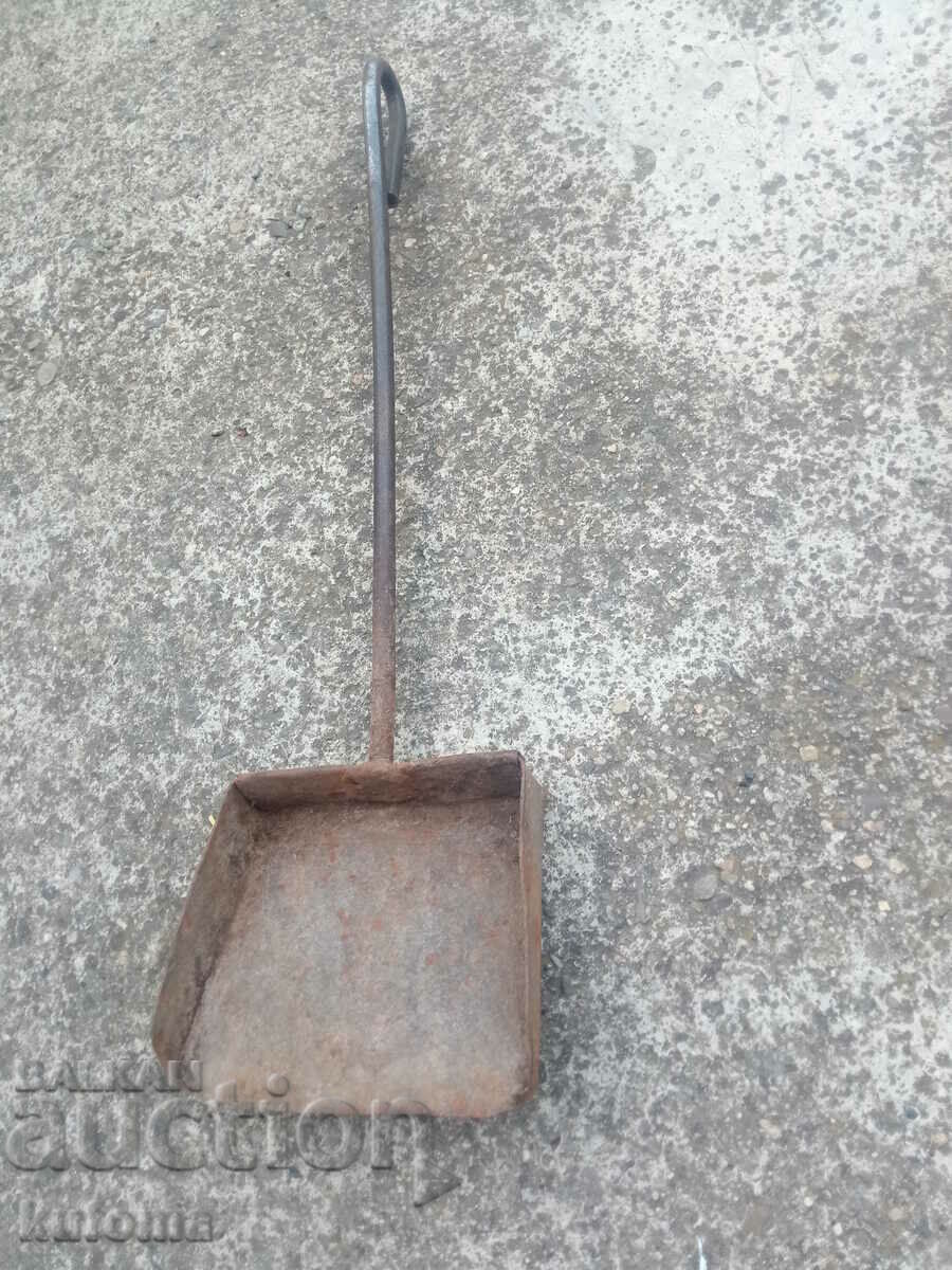 Old iron hearth shovel