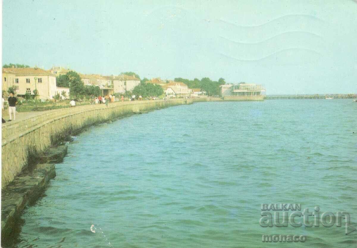 Παλιά καρτ ποστάλ - Pomorie, θέα