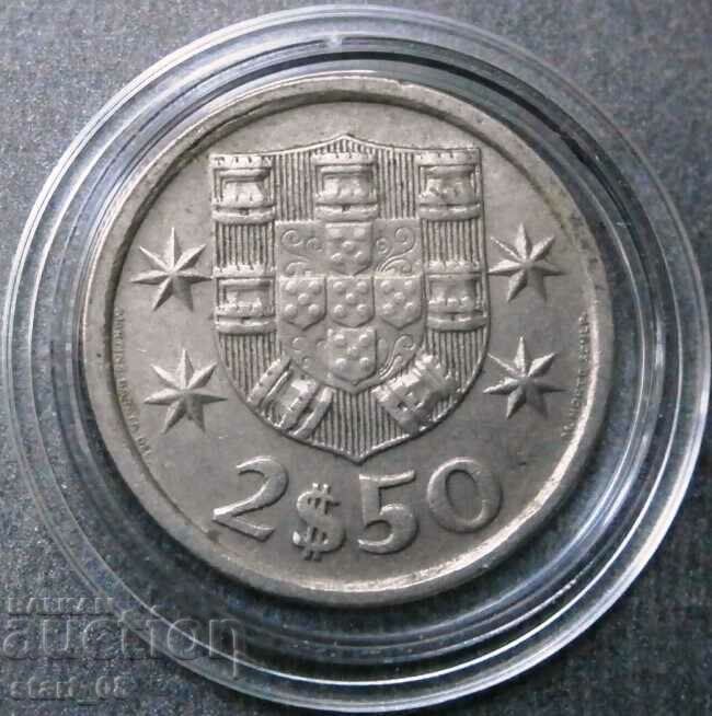 Portugalia 2,5 escudos 1976