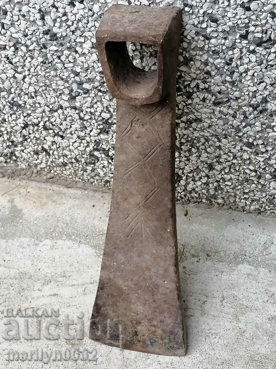 Old forged turnhoe, wrought iron, hoe, blade, axe with price € 23.94 | 46.82 BGN