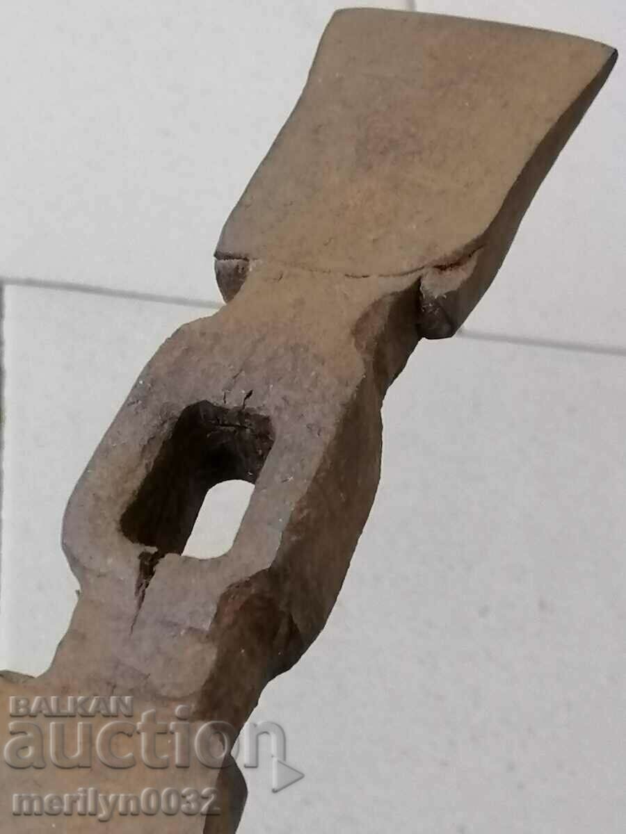 Old Wrought Pickaxe Hammer Wrought Iron Blade Ax - 6