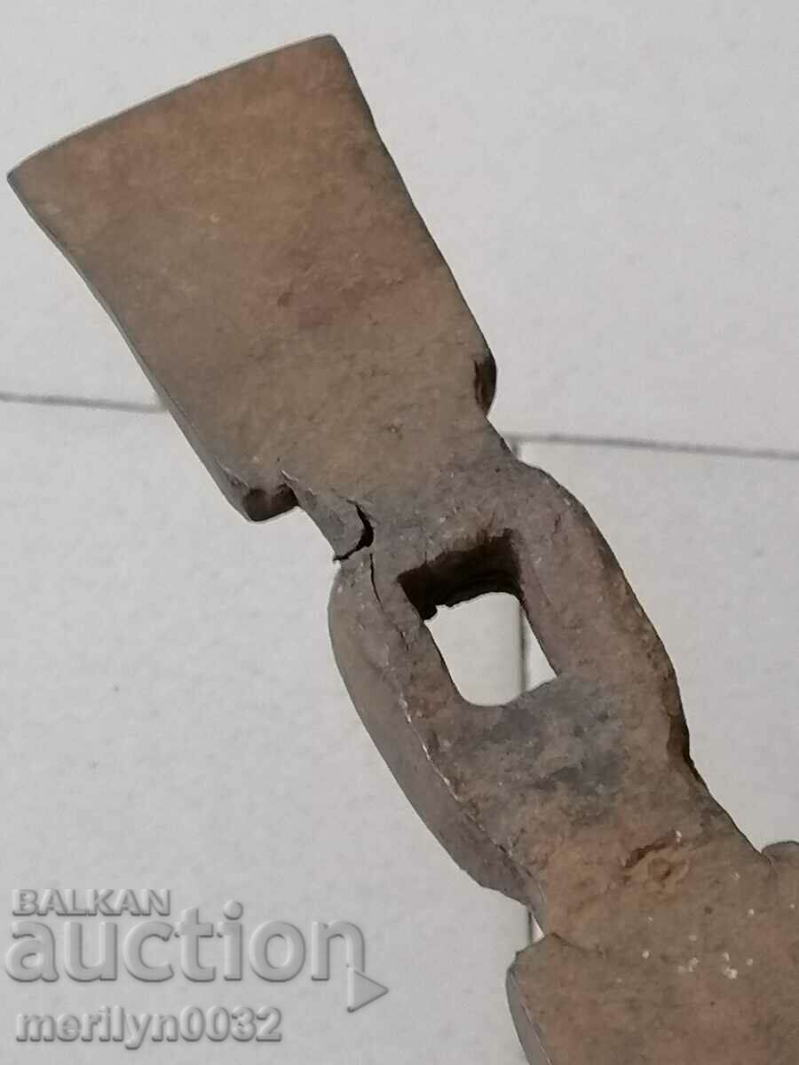 Old Wrought Pickaxe Hammer Wrought Iron Blade Ax - 7
