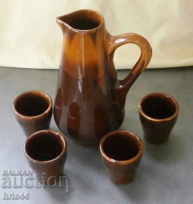 Ceramic service for brandy