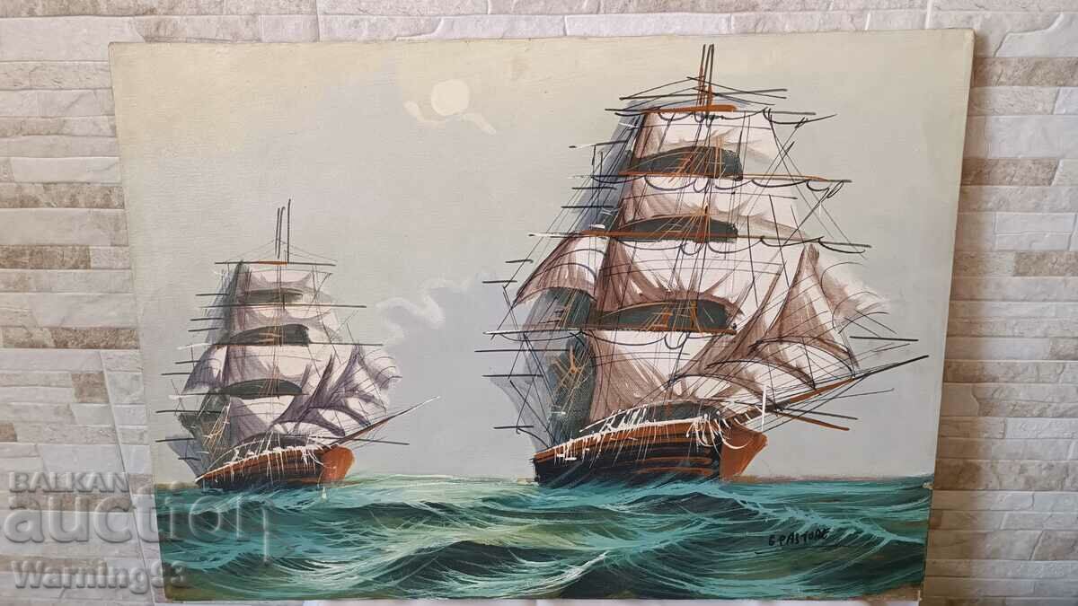 Tablou „Nave” - picturi în ulei pe pânză - 70/50 cm - 6