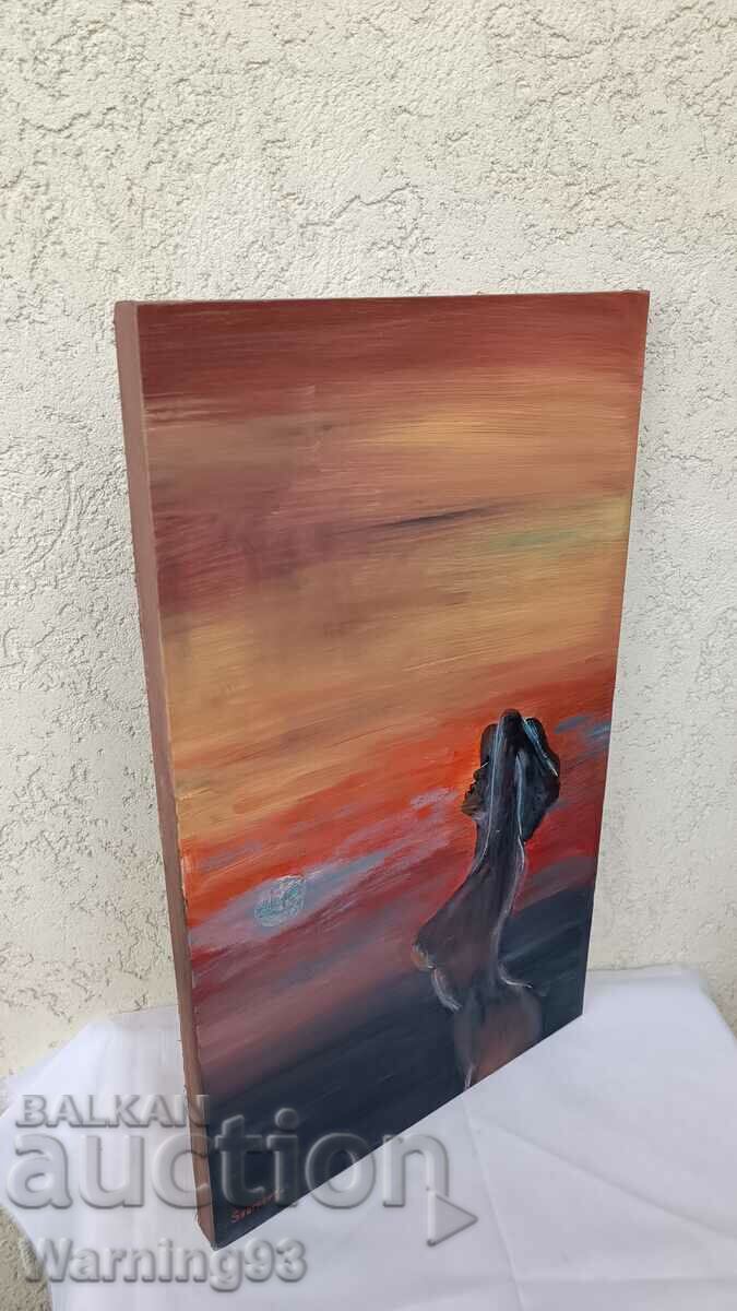 Painting "Sunset" - oil paints on canvas - 50/31 cm - 5 Painting "Sunset" - oil paints on canvas - 50/31 cm - 5