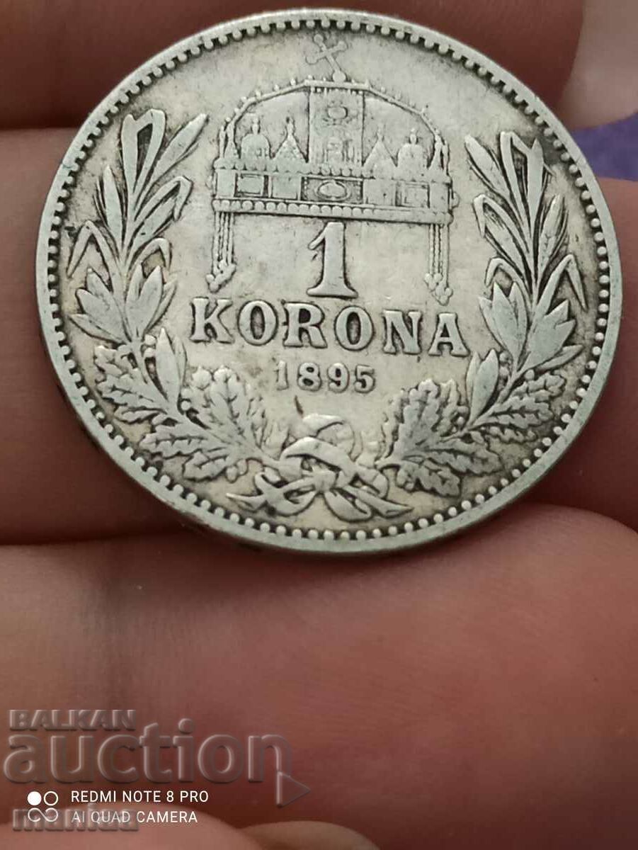 Auction 1 crown 1895 silver Auction 1 crown 1895 silver
