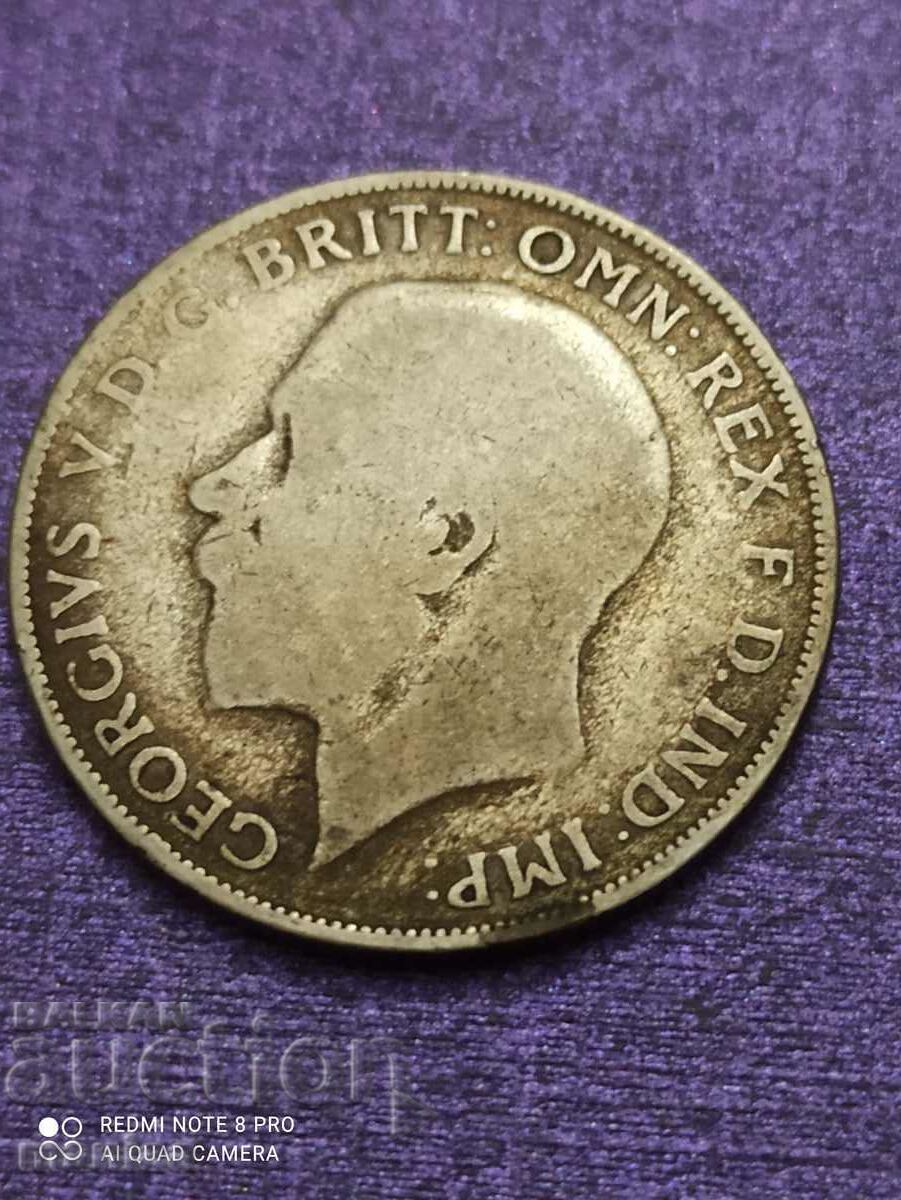 1 Florin Great Britain 1921 silver - 5 1 Florin Great Britain 1921 silver - 5