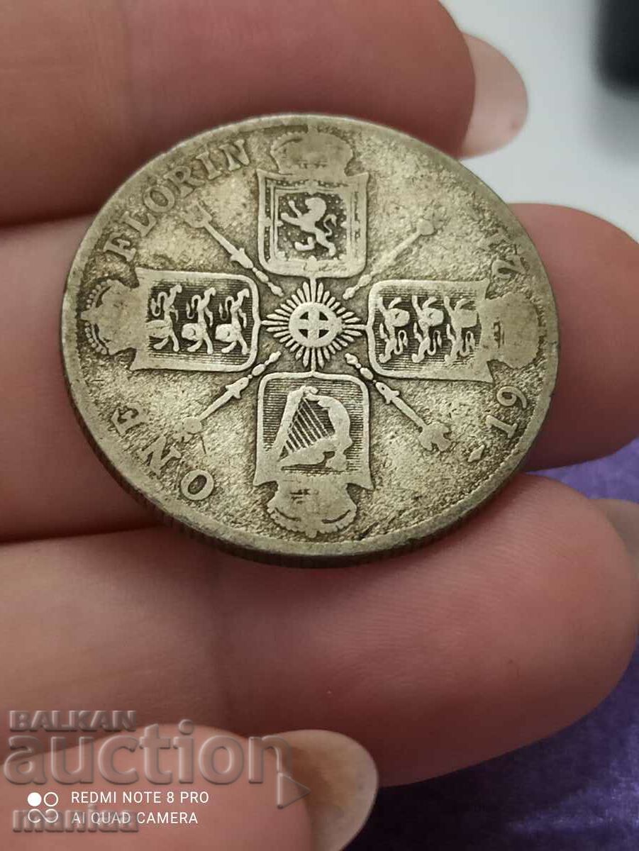 1 Florin Marea Britanie 1921 argint