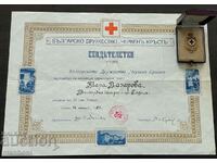 5419 Kingdom of Bulgaria medal BCH small badge Red Cross