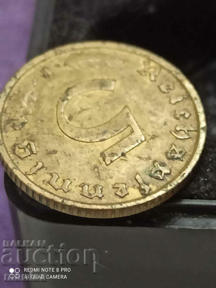 5 Pfennig 1939 F - 5 5 Pfennig 1939 F - 5