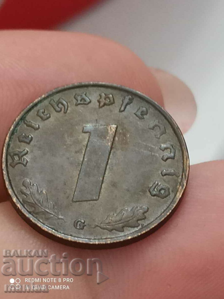 1 Pfennig 1939 G Third Reich with price 14.99 BGN | € 7.66 1 Pfennig 1939 G Third Reich with price 14.99 BGN | € 7.66