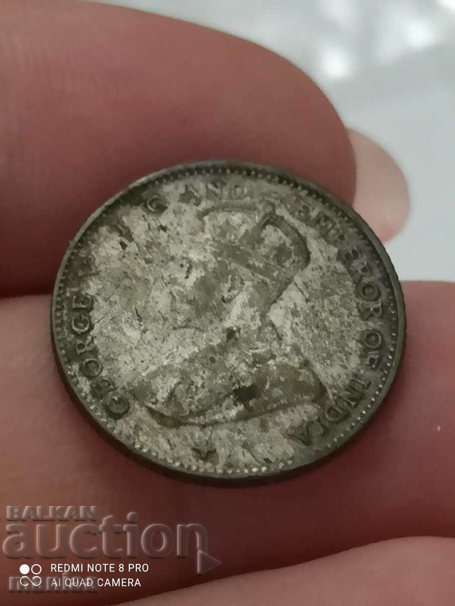 Delivery of 10 Cents Straits Settlements 1919, Silver