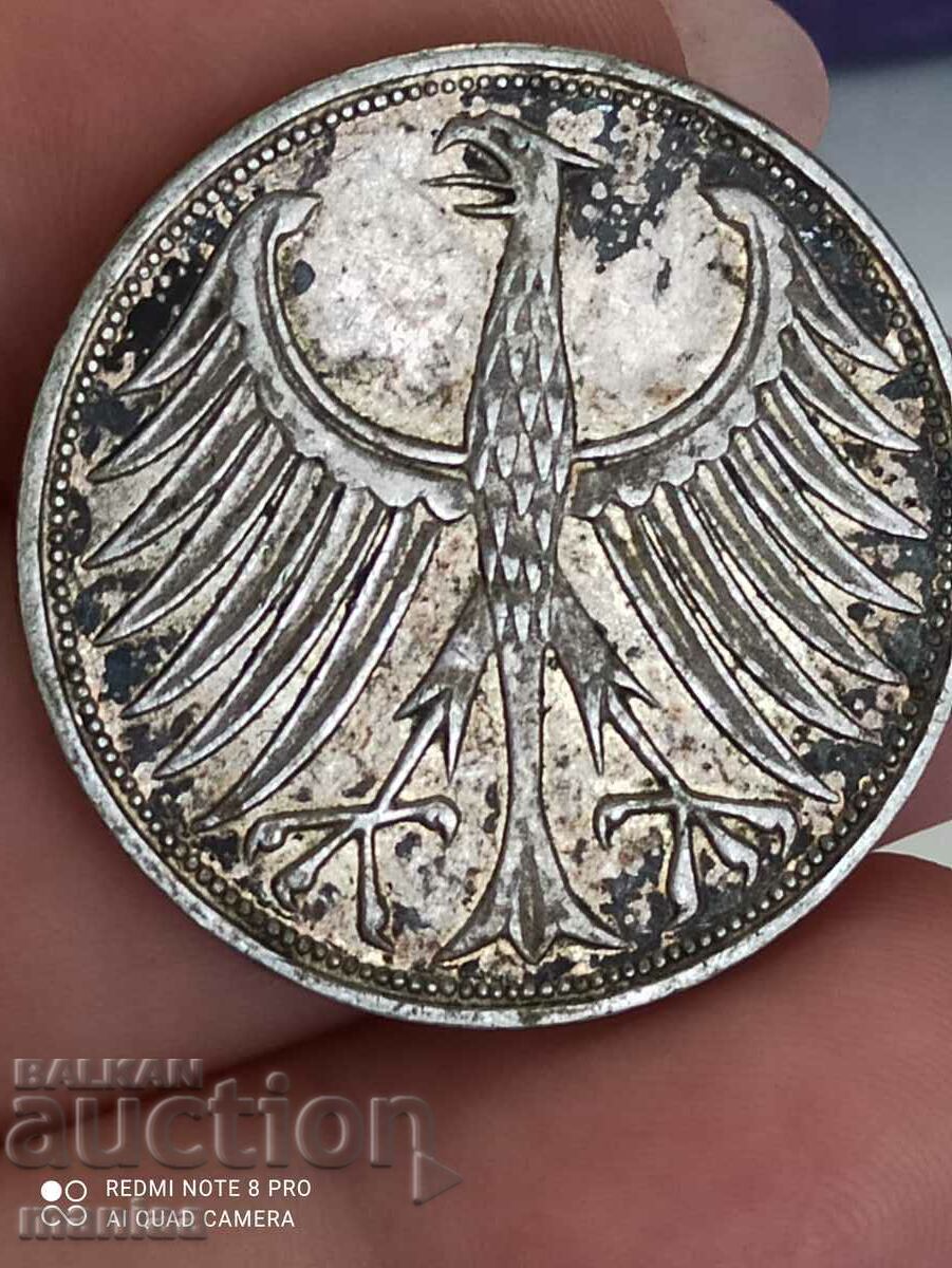 5 stamps 1967 silver Germany F with price 40.00 BGN | € 20.45 5 stamps 1967 silver Germany F with price 40.00 BGN | € 20.45