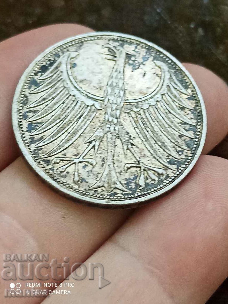 5 stamps 1967 silver Germany F - 7 5 stamps 1967 silver Germany F - 7