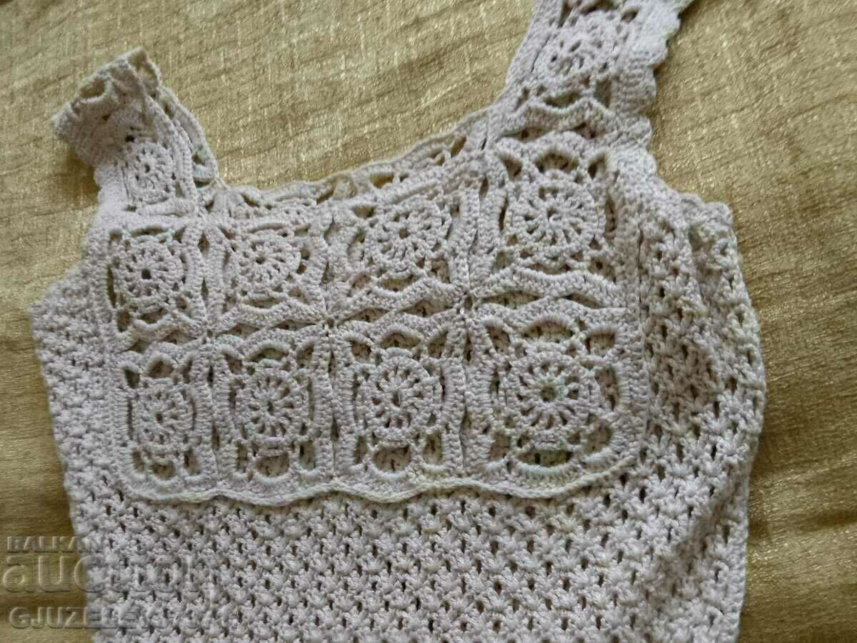 Women's dress crocheted color ecru cotton - 5 Women's dress crocheted color ecru cotton - 5