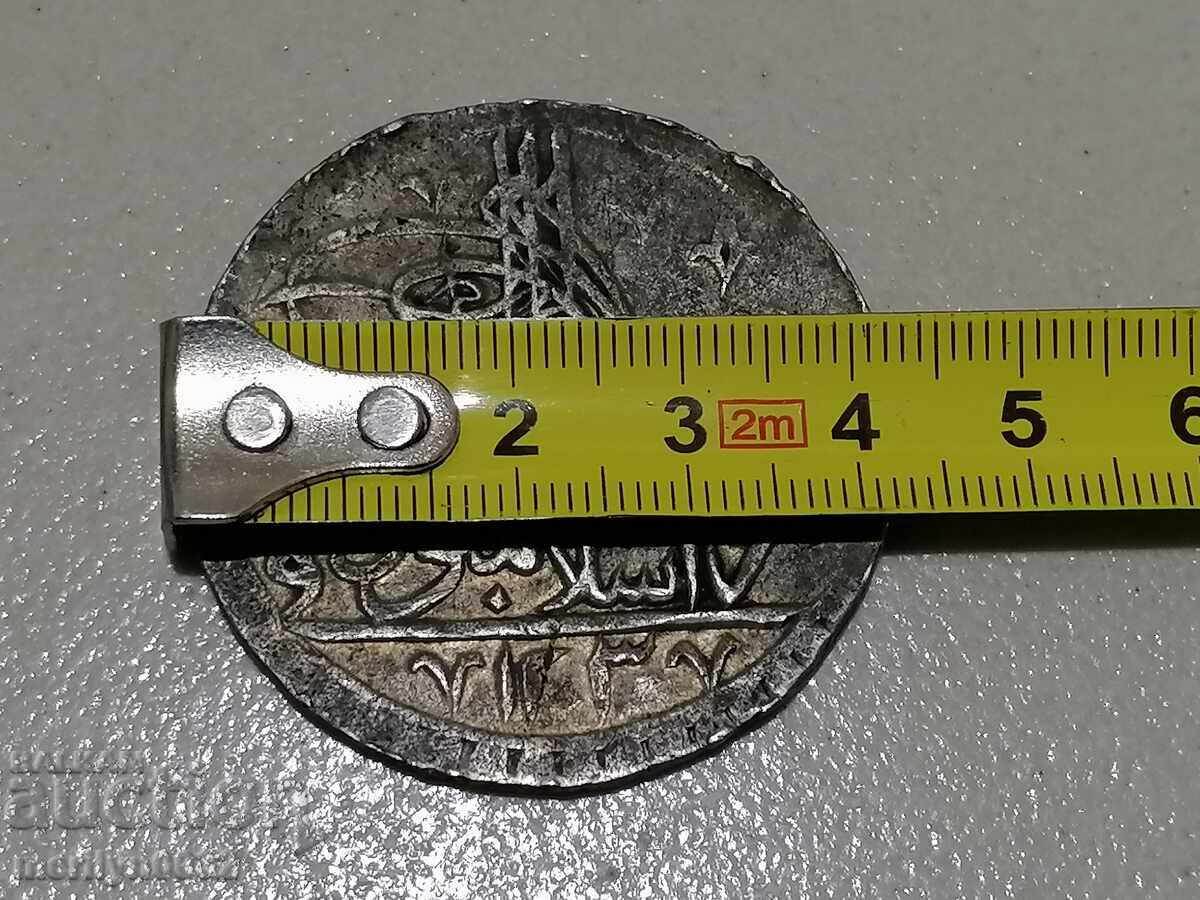 Auction Ottoman silver coin 32g 465/1000 1203 year 2 gold YUZLUK Auction Ottoman silver coin 32g 465/1000 1203 year 2 gold YUZLUK