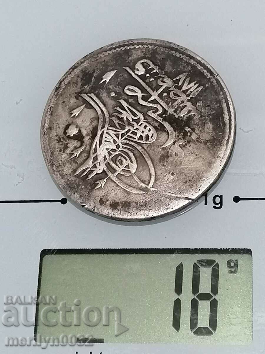 Ottoman silver coin 18 grams silver 465/1000 1203 - 5
