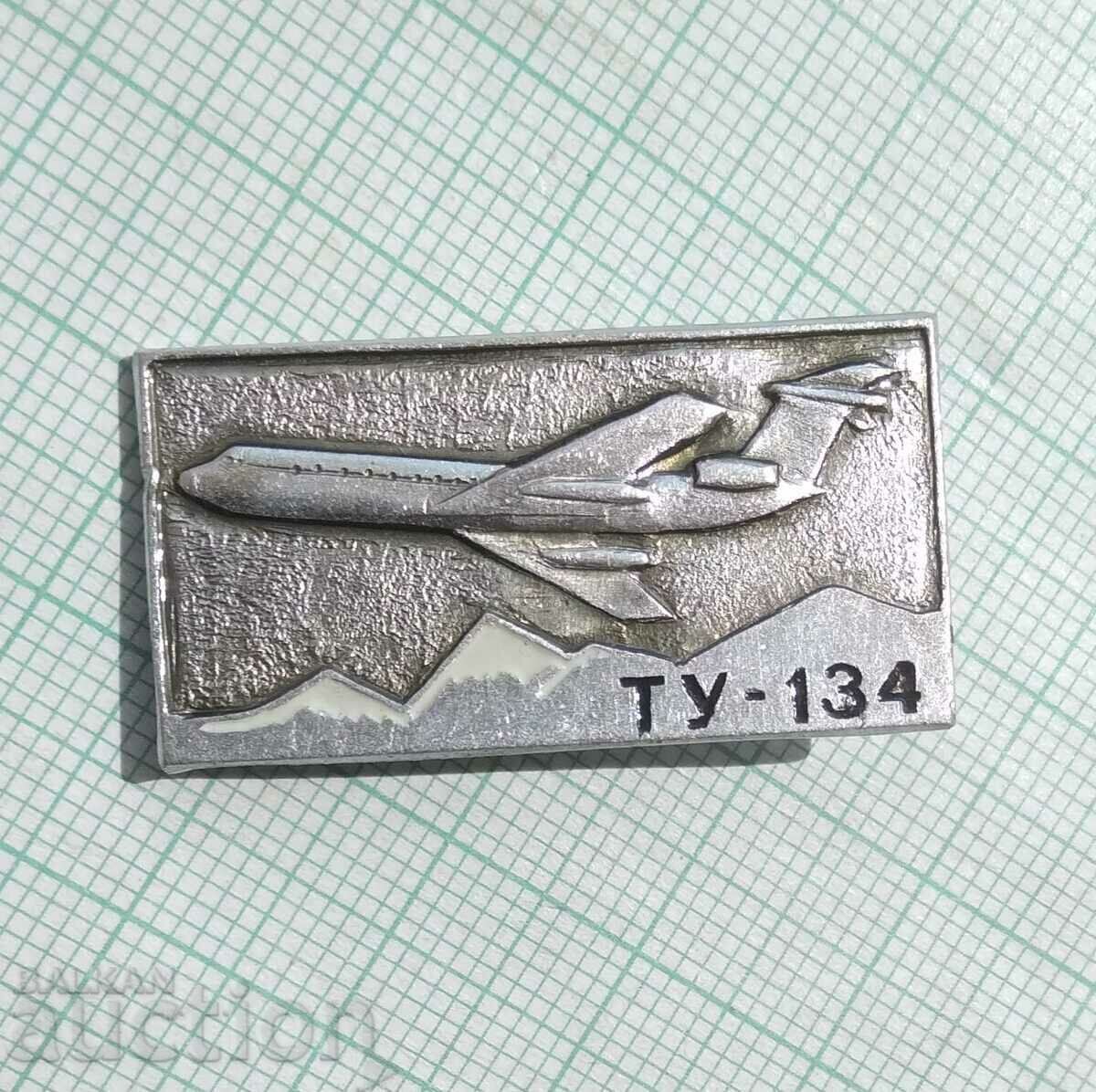 13424 Badge - USSR Aviation TU-134 aircraft with price 3.00 BGN | € 1.53