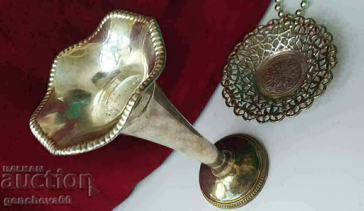 Decorative silver plated vase/plate - 7 Decorative silver plated vase/plate - 7