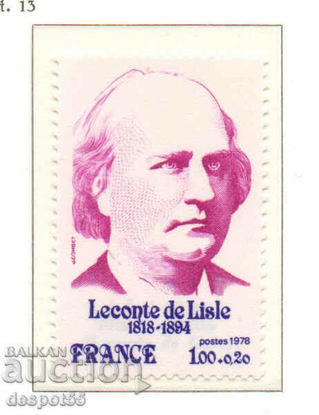 1978. Γαλλία. 160 χρόνια από τη γέννηση του Lecomte de Lille.