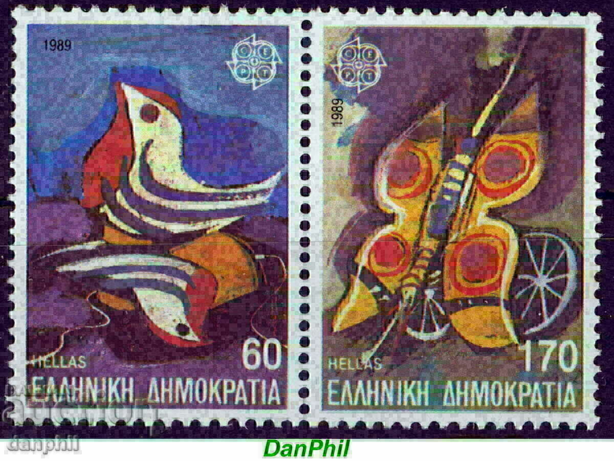 Grecia 1989 Europa CEPT (**) curat, netimbrat - A Grecia 1989 Europa CEPT (**) curat, netimbrat - A