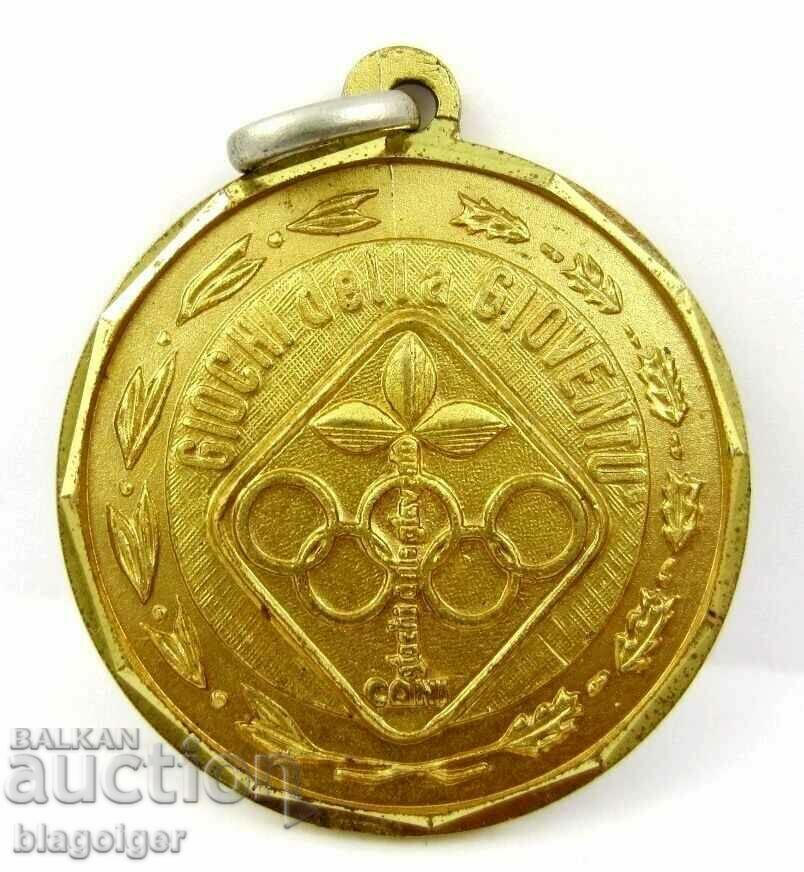 Auction Italian Olympic Committee-Youth Games-Medal-Medallion Auction Italian Olympic Committee-Youth Games-Medal-Medallion