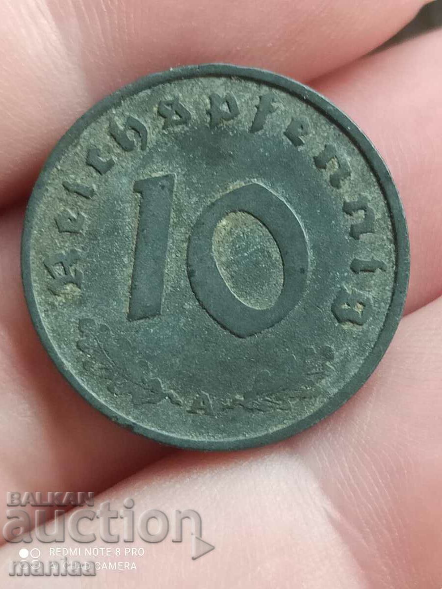 Δημοπρασία 10 Pfennig 1941 Τρίτο Ράιχ Δημοπρασία 10 Pfennig 1941 Τρίτο Ράιχ