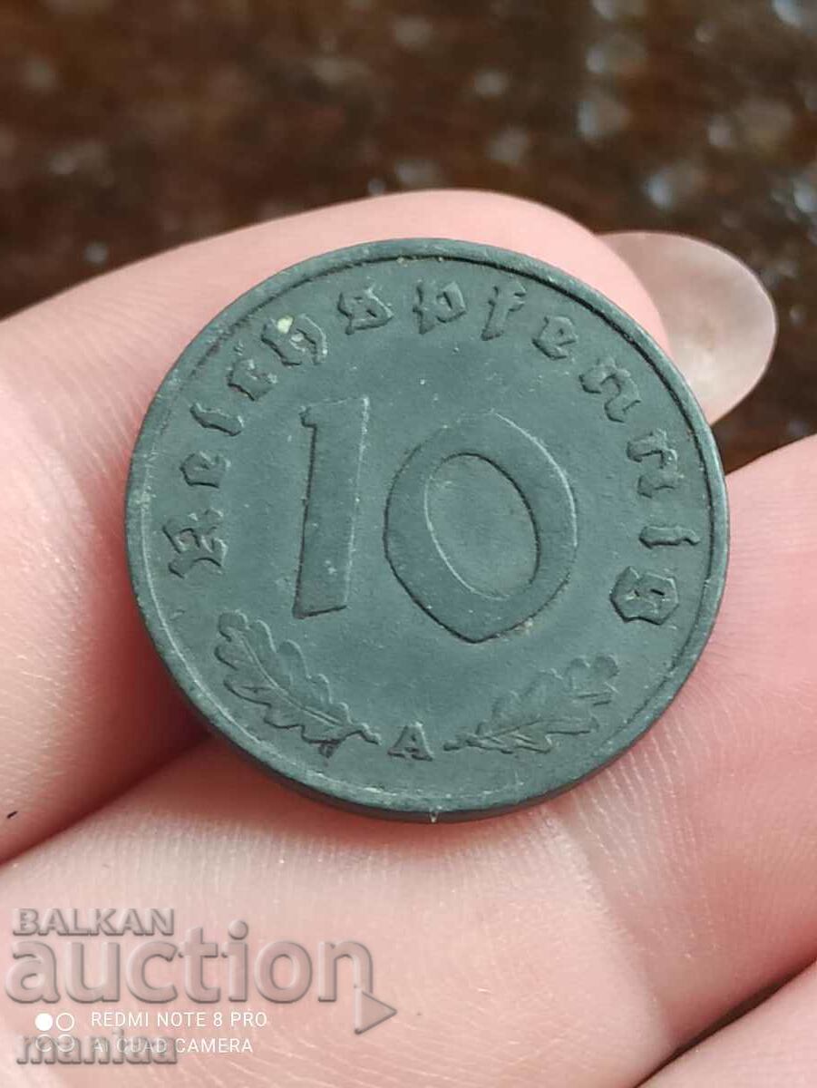 10 Pfennig 1943 Al treilea Reich