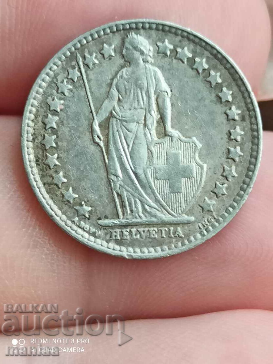 Delivery of 1/2 franc Switzerland 1936 letter B rare coin