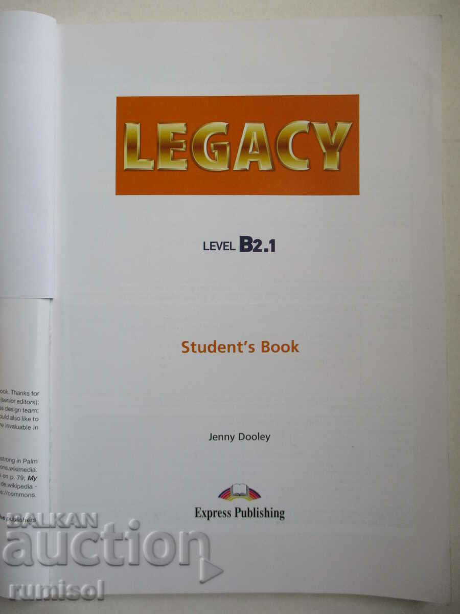 Legacy B2.1 - Cartea elevului, Jenny Dooley cu preț € 14.79 | 28.93 BGN