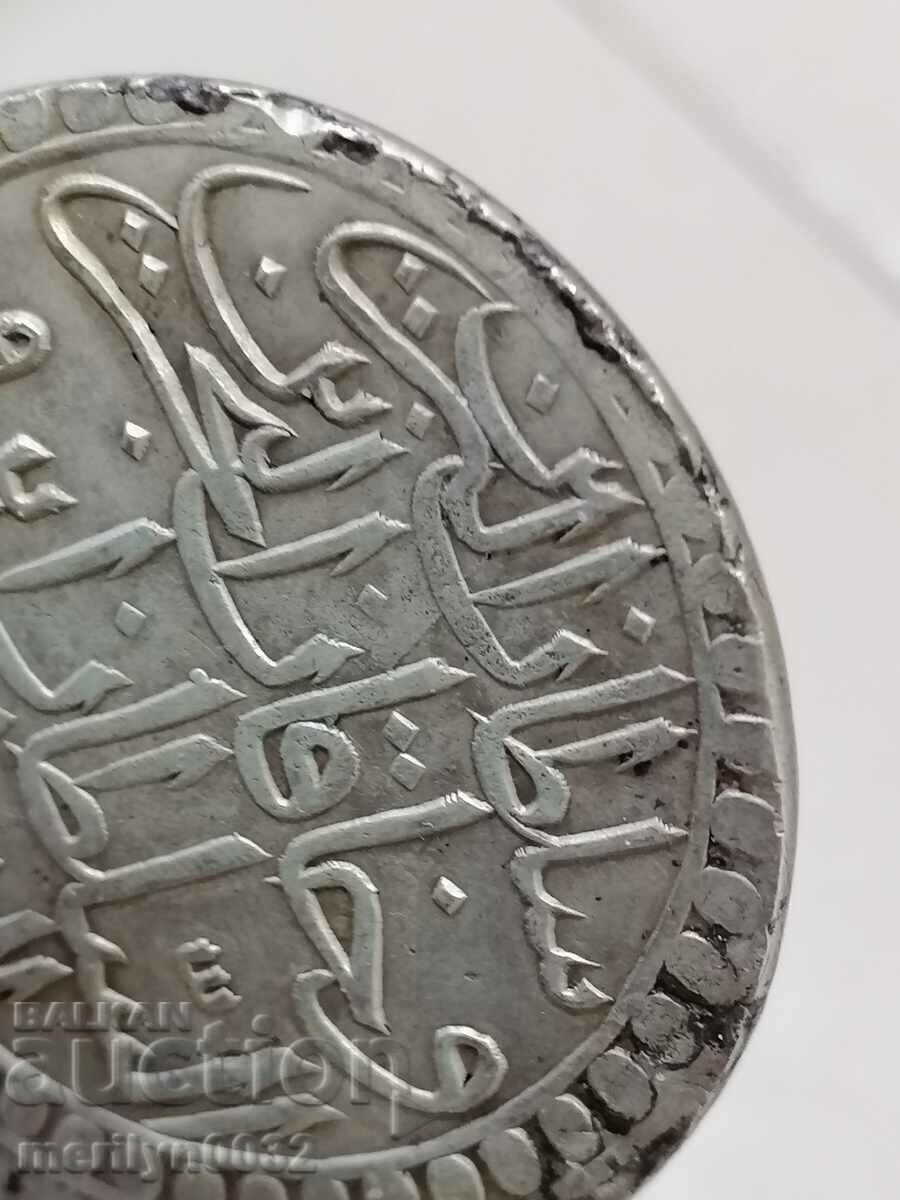 Auction Ottoman silver coin 465/1000 Mustafa 3rd 1171 Auction Ottoman silver coin 465/1000 Mustafa 3rd 1171