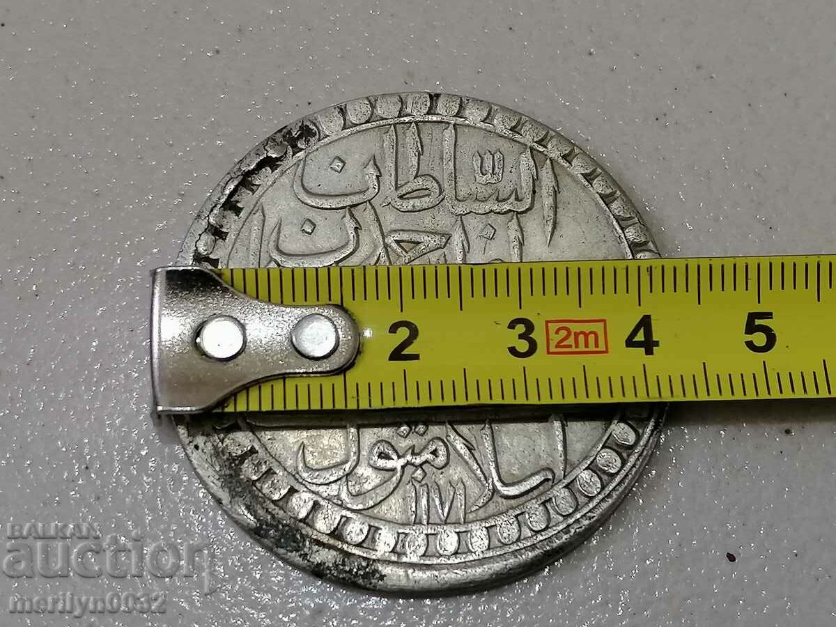Ottoman silver coin 465/1000 Mustafa 3rd 1171 - 5 Ottoman silver coin 465/1000 Mustafa 3rd 1171 - 5