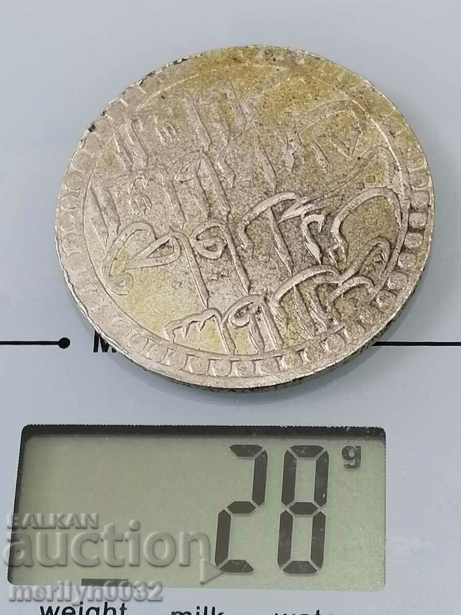 Delivery of Ottoman silver coin 465/1000 Mustafa 3rd 1171 Delivery of Ottoman silver coin 465/1000 Mustafa 3rd 1171