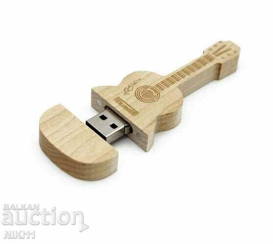 Wooden guitar flash drive, 32 GB. with price 22.00 BGN | € 11.25